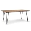 SIMPLIHOME Hunter SOLID MANGO WOOD And Metal 66 Inch Rectangle Industrial Dining Table In Natural, For The Dining Room