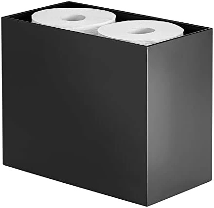 MDesign Steel Floor Stand Toilet Paper Organizer, 4-Roll Tissue Storage Holder Container Bin For Bathroom, Fits Under Sink, Vanity, Shelf, In Cabinet, Or Corner, Metro Collection - Soft Brass 9 MDesign Steel Floor Stand Toilet Paper Organizer, 4-Roll Tissue Storage Holder Container Bin For Bathroom, Fits Under Sink, Vanity, Shelf, In Cabinet, Or Corner, Metro Collection - Soft Brass - Image 9