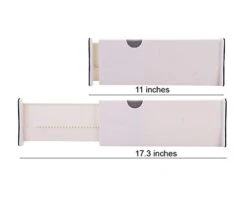 4-Pack Adjustable Drawer Dividers Organizer Separators - Good Grips Dresser Organizer - For Bedroom, Bathroom, Closet, Baby Drawer, Desk, Kitchen Storage -Songmics Furniture Shop 318w0arXwyL