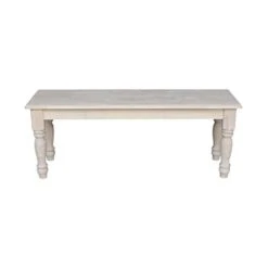 International Concepts Farmhouse Bench, Unfinished & Concepts Accent Table, 14 L X 16 W X 20 H Inches, Unfinished -Songmics Furniture Shop 3190CBqWP9L