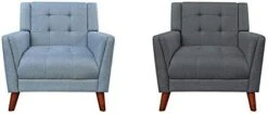 Christopher Knight Home Alisa Mid Century Modern Fabric Arm Chair, Blue And Walnut -Songmics Furniture Shop 3191ymPDxL. AC