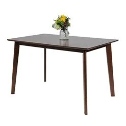 LUCKYERMORE Dining Room Table Rectangle Modern Mid Century Home Furniture Kitchen Restaurant Wood Table