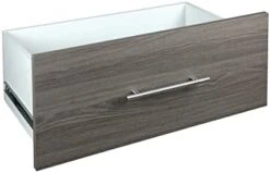 ClosetMaid SuiteSymphony Wood Drawer, Add On Accessory, Modern Style, For Storage, Closet Clothes, X 10” Size For 25 In. Units, Graphite Grey/Satin Nickel 11 ClosetMaid SuiteSymphony Wood Drawer, Add On Accessory, Modern Style, For Storage, Closet Clothes, X 10” Size For 25 In. Units, Graphite Grey/Satin Nickel -Songmics Furniture Shop 319CVFr c5L. AC