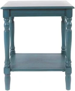 Decor Therapy Simplify Wood Accent Storage Shelf End Table, 24 X 19.5 X 15.75, Antique Artic Blue -Songmics Furniture Shop 319IaUKPyKL. AC