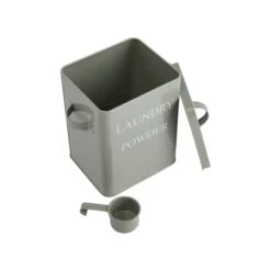 Bloomingville Farmhouse Metal Container With "Laundry Powder" Message, Lid, And Scoop, Grey 7 Bloomingville Farmhouse Metal Container With "Laundry Powder" Message, Lid, And Scoop, Grey -Songmics Furniture Shop 319PjJsz6jL