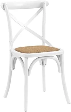 Modway Gear Rustic Modern Farmhouse Elm Wood Rattan Dining Chair In White -Songmics Furniture Shop 319WuFvLzOL. AC