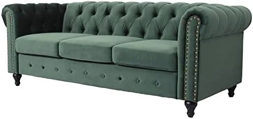 DRNCURN Chesterfield Sofa With Nail-Head For Living Room Office Sofa Set Modern Fabric Sofa Accent Tufted Chairs For Living Room 8 DRNCURN Chesterfield Sofa With Nail-Head For Living Room Office Sofa Set Modern Fabric Sofa Accent Tufted Chairs For Living Room - Image 8