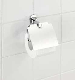 WENKO Toilet Roll Holder Puerto Rico With Lid/-Power-Loc, 6.5 X 13.5 X 14 Cm, Chrome -Songmics Furniture Shop 319hFaPn9XL
