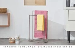 Free Standing Towel Racks For Bathroom, 2 Tier Stainless Steel Indoor Outdoor Floor Towel Rack For Hand Towel Holder Storage And Organization Modern Blanket Rack, Polished Chrome, DECLUTTR 8 Free Standing Towel Racks For Bathroom, 2 Tier Stainless Steel Indoor Outdoor Floor Towel Rack For Hand Towel Holder Storage And Organization Modern Blanket Rack, Polished Chrome, DECLUTTR -Songmics Furniture Shop 31AWzmWSpUL