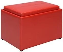 Convenience Concepts Designs4Comfort Accent Storage Ottoman With Reversible Tray, Espresso Faux Leather 22.75 X 15.75 X 16 -Songmics Furniture Shop 31AmaVjodML. AC