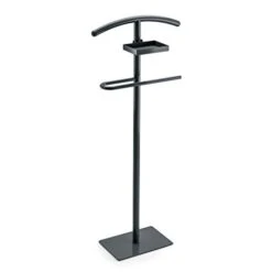 Balvi - Valet stand. Keeps your clothes tidy. It includes a tray for small items. Made of metal. Blac