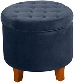 Homepop Home Decor | Upholstered Round Velvet Tufted Foot Rest Ottoman | Ottoman With Storage For Living Room & Bedroom | Decorative Home Furniture, Dark Gray -Songmics Furniture Shop 31ApQsz4uaL. AC