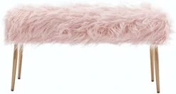 Chairus Faux Fur Entryway Bench Small Shaggy Furry Ottoman Bench For Bedroom Living Room, Pink 17 Chairus Faux Fur Entryway Bench Small Shaggy Furry Ottoman Bench For Bedroom Living Room, Pink -Songmics Furniture Shop 31Av9yO7a8L. AC