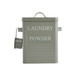 Bloomingville Farmhouse Metal Container With "Laundry Powder" Message, Lid, And Scoop, Grey 9 Bloomingville Farmhouse Metal Container With "Laundry Powder" Message, Lid, And Scoop, Grey -Songmics Furniture Shop 31B5SHPKG7L