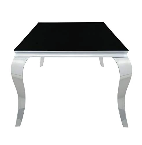 Coaster Furniture Carone Rectangular Glass Top Black And Chrome Dining Table 115071 4 Coaster Furniture Carone Rectangular Glass Top Black And Chrome Dining Table 115071 - Image 4