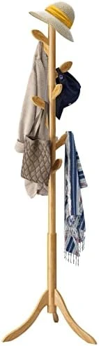 Viewcare Coat Rack Free Standing, Bamboo Coat Stand With 8 Hooks, Coat Tree For Entryway, Hallway, Corner, Bedroom & Office, 3 Adjustable And Sturdy Coat Rack For Coats, Hats, Scarves, And Handbags 5 Viewcare Coat Rack Free Standing, Bamboo Coat Stand With 8 Hooks, Coat Tree For Entryway, Hallway, Corner, Bedroom & Office, 3 Adjustable And Sturdy Coat Rack For Coats, Hats, Scarves, And Handbags - Image 5