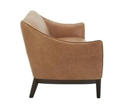 Amazon Brand – Rivet Bayard Contemporary Leather Sofa Couch With Curved Armrests, 76"W, Cognac -Songmics Furniture Shop 31BvY6OEEKL