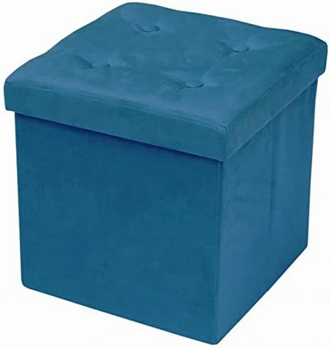 Sorbus Storage Ottoman Bench – Collapsible/Folding Bench Chest With Cover – Perfect Toy And Shoe Chest, Hope Chest, Pouffe Ottoman, Seat, Foot Rest, – Contemporary Faux Suede (Teal) 7 Sorbus Storage Ottoman Bench – Collapsible/Folding Bench Chest With Cover – Perfect Toy And Shoe Chest, Hope Chest, Pouffe Ottoman, Seat, Foot Rest, – Contemporary Faux Suede (Teal) - Image 7