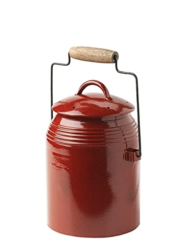 Gardeners Supply Company Compost Bin Kitchen Waste Countertop Pail | Rustic Farmhouse Style Sturdy Metal Crock With Lid For Organic Composting | Holds 5 Quarts Of Food Scraps - 7" D X 10-3/4"H 2 Gardeners Supply Company Compost Bin Kitchen Waste Countertop Pail | Rustic Farmhouse Style Sturdy Metal Crock With Lid For Organic Composting | Holds 5 Quarts Of Food Scraps - 7" D X 10-3/4"H - Image 2