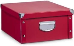 Zeller 17764 Storage Box 40 X 33 X 17 Cm White Cardboard -Songmics Furniture Shop 31CP0FHayL. AC