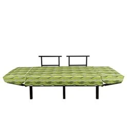Ambesonne Striped Futon Couch, Retro Wavy Leaf Lines With Digital Effects Unusual Repeating Fresh Floral Essence Print, Daybed With Metal Frame Upholstered Sofa For Living Dorm, Loveseat, Green -Songmics Furniture Shop 31CWhcUcMrL
