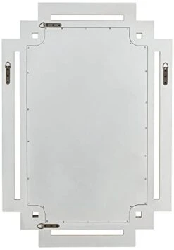 Possini Euro Design Erte Rectangular Vanity Decorative Wall Mirror Modern Silver Leaf Glass Openwork Frame Beaded Border Beveled Glass 27" Wide For Bathroom Bedroom Living Room Home Office Entryway -Songmics Furniture Shop 31Cs0amR8nS