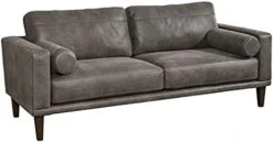 Signature Design By Ashley Arroyo Mid Century Modern Faux Leather Loveseat, Caramel Brown -Songmics Furniture Shop 31CtxyQvEL. AC