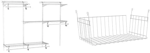 ClosetMaid ShelfTrack Wire Closet Organizer System, Adjustable From 4 To 6 Ft., With Shelves, Clothes Rods, Hardware, Durable Steel, White 9 ClosetMaid ShelfTrack Wire Closet Organizer System, Adjustable From 4 To 6 Ft., With Shelves, Clothes Rods, Hardware, Durable Steel, White - Image 9