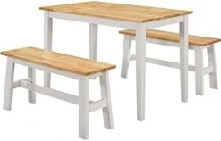 4D Concepts New York Table, Natural/White -Songmics Furniture Shop 31DCZ7R8UuS. AC