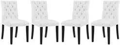 Modway Duchess Dining Chair Vinyl Set Of 4, Four, White -Songmics Furniture Shop 31DJeZ7cg L. AC