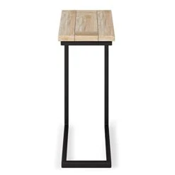 SIMPLIHOME Skyler SOLID MANGO WOOD And Metal 18 Inch Wide Rectangle Inrial C Side Table In Distressed White Wash, Fully Assembled , For The Living Room And Bedroom -Songmics Furniture Shop 31DLXoyvBrL