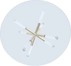 Meridian Furniture Mercury Collection Modern | Contemporary Tempered Glass Top Dining Table With Acrylic And Gold Durable Metal Base, Round -Songmics Furniture Shop 31DMVdDhRtL