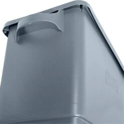 Genuine Joe GJO60465 Plastic Space Saving Waste Container, 23 Gallon Capacity, 23" Width X 30" Height X 11" Depth, Gray -Songmics Furniture Shop 31DaPCjZehL