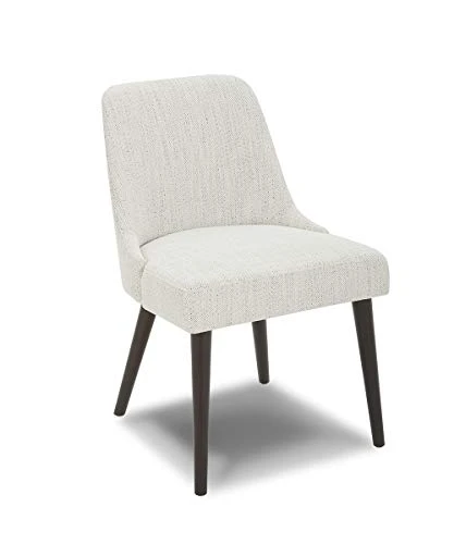 CHITA Mid-Century Modern Dining Chair, Upholstered Fabric Accent Chair,Set Of 2, Ivory 2 CHITA Mid-Century Modern Dining Chair, Upholstered Fabric Accent Chair,Set Of 2, Ivory - Image 2