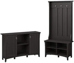 Bush Furniture Salinas Entryway Storage Set With Hall Tree, Shoe Bench And Accent Cabinet, Reclaimed Pine -Songmics Furniture Shop 31Dln3jL6wL. AC