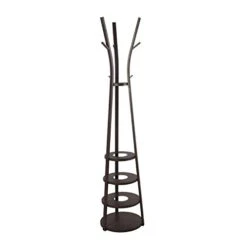 Leisure Space ThreeHold - Branch (Black) Multi-Function Coat Rack, Umbrella Stand And Shoe Shelving