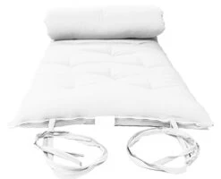 D&D Futon Furniture White Full Size Traditional Japanese Floor Futon Mattresses, Foldable Cushion Mats, Yoga, Meditaion 54" Wide X 80" Long