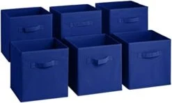 Sorbus Foldable Storage Cubes - 6 Fabric Baskets For Organizing Pantry, Closet, Shelf, Nursery, Playroom, Toy Box, Cubby - 11 Inch Dual Handle Collapsible Closet Organizers And Storage Bins (Green) -Songmics Furniture Shop 31EC5bpxpWL. AC