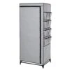 Honey-Can-Do 27-Inch Wide Portable Wardrobe Closet With Cover And Side Pockets, Gray WRD-09194 Grey, 20 Lbs