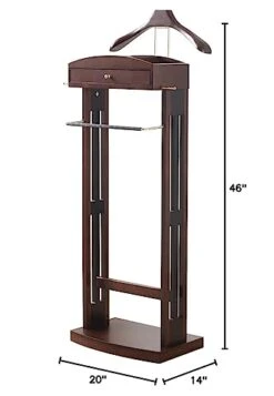 Proman Products Milan Valet Stand With Drawer, Top Tray, Contour Hanger, Trouser Bar, Tie & Belt Hooks And Shoe Rack - VL16226 5 Proman Products Milan Valet Stand With Drawer, Top Tray, Contour Hanger, Trouser Bar, Tie & Belt Hooks And Shoe Rack - VL16226 -Songmics Furniture Shop 31EPiCGFGJL