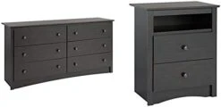 Prepac Sonoma 6 Drawer Double Dresser For Bedroom, Espresso & Fremont Nightstand, Tall 3-Drawer, Espresso -Songmics Furniture Shop 31EwX9o27NL. AC