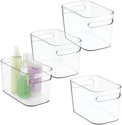 MDesign Deep Plastic Bathroom Bin With Handles, Storage Organizer For Vanity Countertop, Hold Soap, Body Wash, Shampoo, Lotion, Conditioner, Hand Towels - 10" Long, Aura Collection, 4 Pack, Light Pink 19 MDesign Deep Plastic Bathroom Bin With Handles, Storage Organizer For Vanity Countertop, Hold Soap, Body Wash, Shampoo, Lotion, Conditioner, Hand Towels - 10" Long, Aura Collection, 4 Pack, Light Pink -Songmics Furniture Shop 31F8D8bmRGL. AC 1