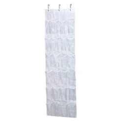 Honey-Can-Do 24 Pocket OTD Shoe Rack- White SFT-01423 White