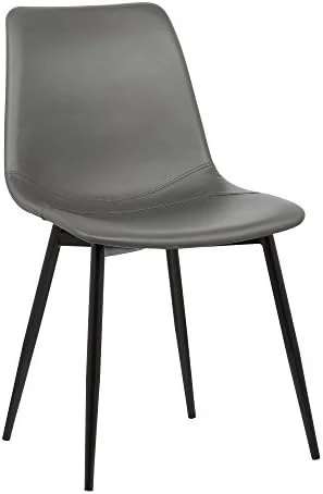Armen Living Monte Dining Chair In Black Faux Leather And Black Powder Coat Finish,LCMOCHBLACK, Black 7 Armen Living Monte Dining Chair In Black Faux Leather And Black Powder Coat Finish,LCMOCHBLACK, Black - Image 7