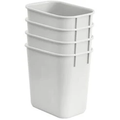 Acrimet Wastebasket Bin 13QT (Plastic) (White Color) (Set Of 4) -Songmics Furniture Shop 31FQYXN1bXL