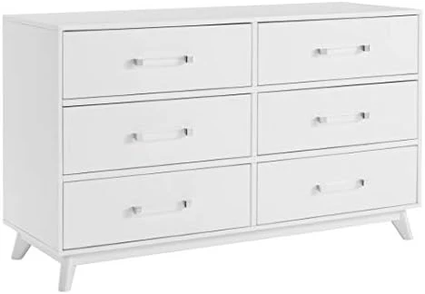 Oxford Baby Holland Wood & Acrylic 6-Drawer Dresser Chest, White 6 Oxford Baby Holland Wood & Acrylic 6-Drawer Dresser Chest, White - Image 6