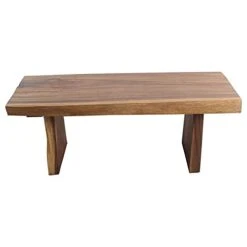Haussmann® Wood Natural Edge Bench 48 In X 18 X 18 In H KD Walnut Oil 7 Haussmann® Wood Natural Edge Bench 48 In X 18 X 18 In H KD Walnut Oil -Songmics Furniture Shop 31Fb93afiVS