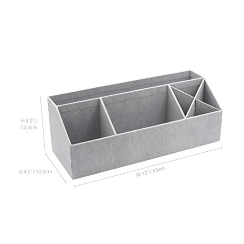 Bigso Elisa Desktop Organizer | Durable Office Desk Organizer For Office Supplies And Accessories | Desk Organizer With 7 Compartments For Customizable Organization | 13.1”x4.9”x4.9” | Ash 3 Bigso Elisa Desktop Organizer | Durable Office Desk Organizer For Office Supplies And Accessories | Desk Organizer With 7 Compartments For Customizable Organization | 13.1”x4.9”x4.9” | Ash - Image 3