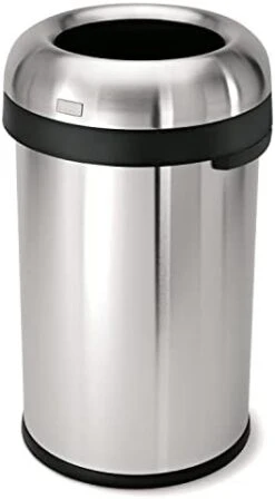 Simplehuman 50 Liter / 13.2 Gallon Slim Open Top Trash Can, Commercial Grade Heavy Gauge Brushed Stainless Steel -Songmics Furniture Shop 31FciGfNMZL. AC