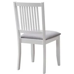 Duhome Wooden Dining Chairs Set Of 2, Farmhouse Kitchen Chairs With Backrest Dining Room Chairs Upholstered Seat Side Chairs For Living Room, White -Songmics Furniture Shop 31G2SWqLL1L